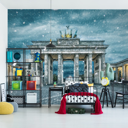 Fototapeta Brama Brandenburska Zimą