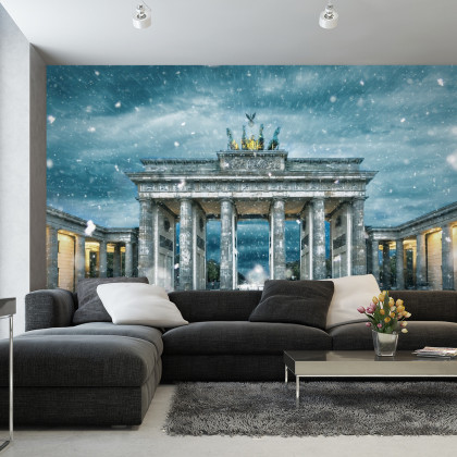 Fototapeta Brama Brandenburska Zimą