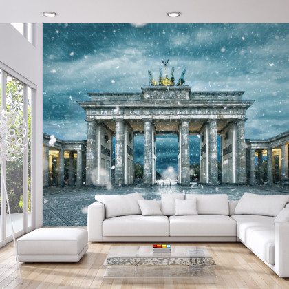 Fototapeta Brama Brandenburska Zimą