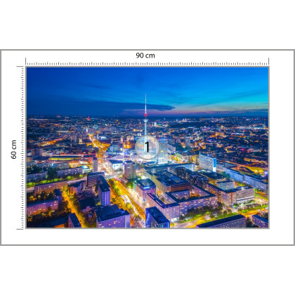 Fototapeta Berlin Z Lotu Ptaka Nocą