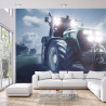 Fototapeta Pędzący Traktor Nocą