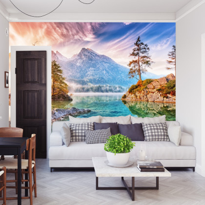 Fototapeta Jezioro Hintersee W Bawarii W Niemczech