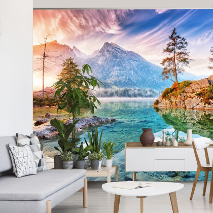 Fototapeta Jezioro Hintersee W Bawarii W Niemczech