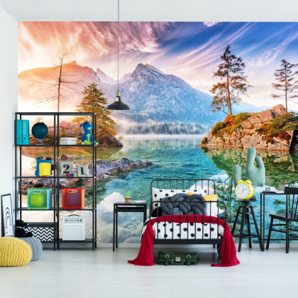 Fototapeta Jezioro Hintersee W Bawarii W Niemczech