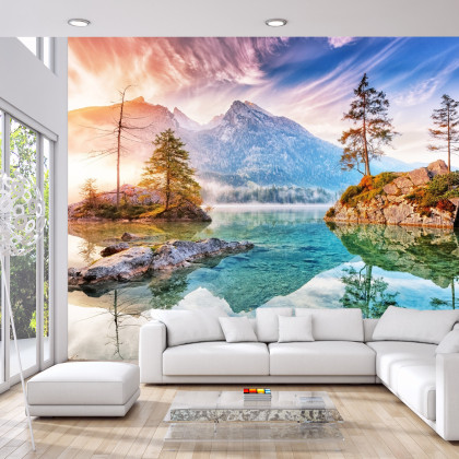 Fototapeta Jezioro Hintersee W Bawarii W Niemczech