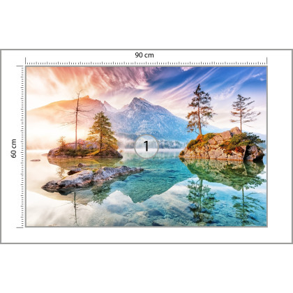 Fototapeta Jezioro Hintersee W Bawarii W Niemczech