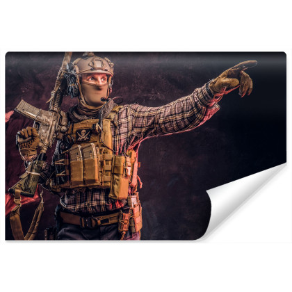 Fototapeta Żołnierz W Kamuflażu