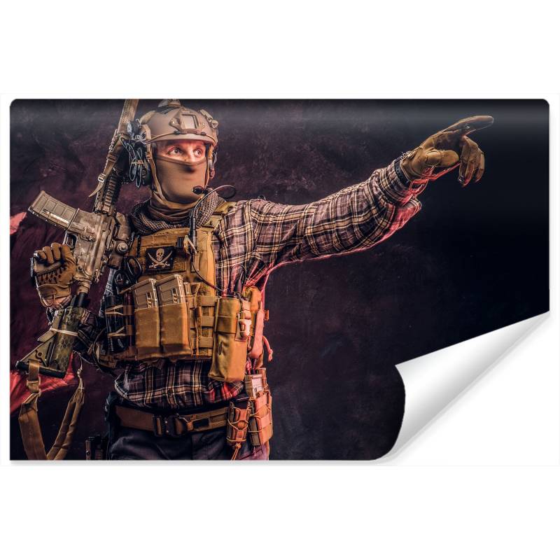 Fototapeta Żołnierz W Kamuflażu