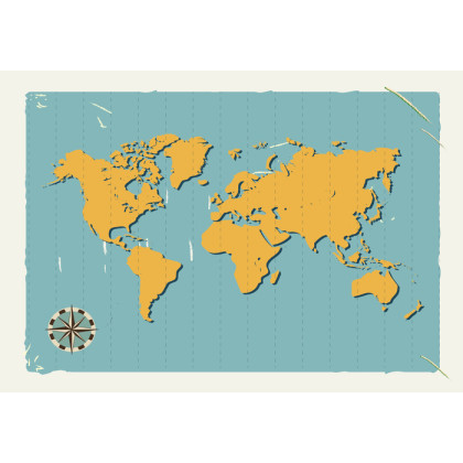 Fototapeta Retro Mapa Świata