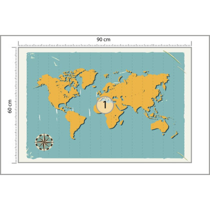 Fototapeta Retro Mapa Świata