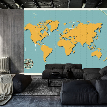 Fototapeta Retro Mapa Świata