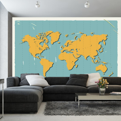 Fototapeta Retro Mapa Świata