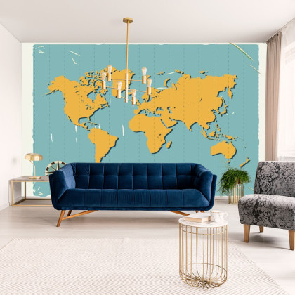 Fototapeta Retro Mapa Świata