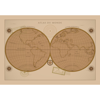 Fototapeta Atlas Du Monde Vintage