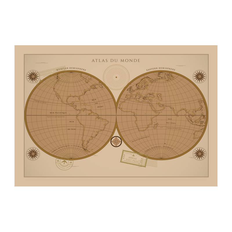 Fototapeta Atlas Du Monde Vintage