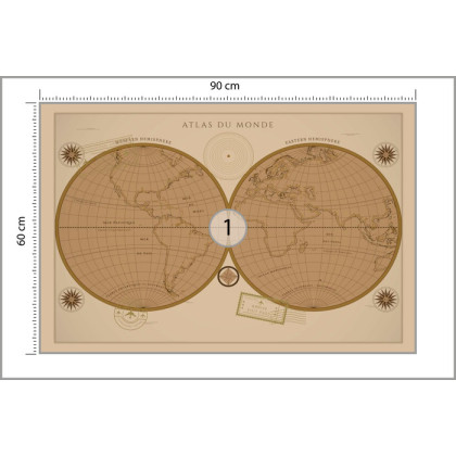 Fototapeta Atlas Du Monde Vintage
