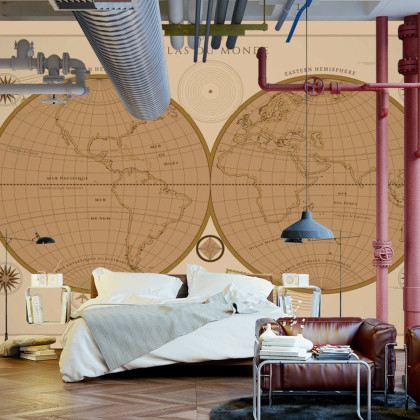 Fototapeta Atlas Du Monde Vintage
