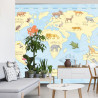 Fototapeta Klasyczna Mapa Świata Dla Dzieci