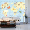 Fototapeta Klasyczna Mapa Świata Dla Dzieci