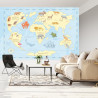 Fototapeta Klasyczna Mapa Świata Dla Dzieci