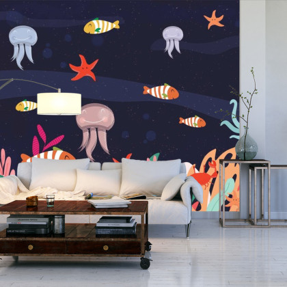 Fototapeta Przyjaciele Pod Falami Deep Blue