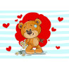 Fototapeta The Big Heart Bears: Bradley Ma Kwiaty