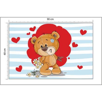 Fototapeta The Big Heart Bears: Bradley Ma Kwiaty