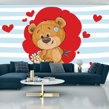 Fototapeta The Big Heart Bears: Bradley Ma Kwiaty