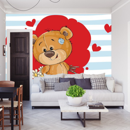 Fototapeta The Big Heart Bears: Bradley Ma Kwiaty