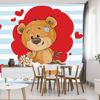 Fototapeta The Big Heart Bears: Bradley Ma Kwiaty