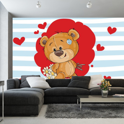 Fototapeta The Big Heart Bears: Bradley Ma Kwiaty