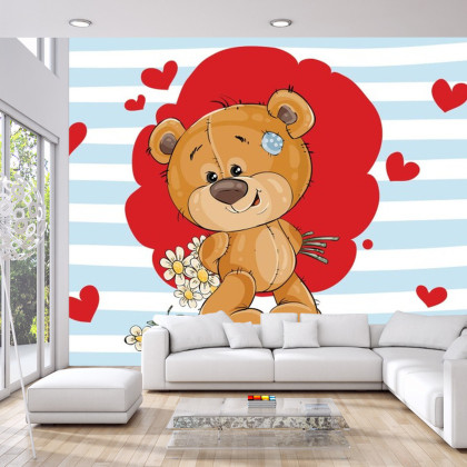 Fototapeta The Big Heart Bears: Bradley Ma Kwiaty
