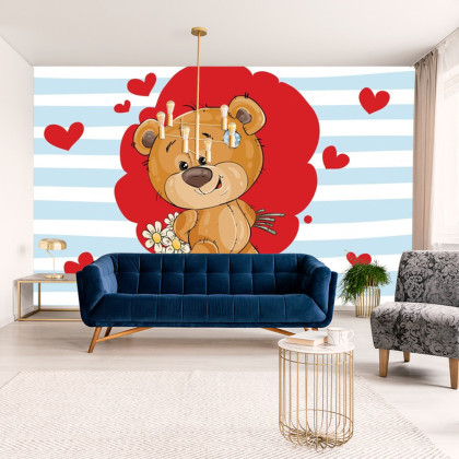 Fototapeta The Big Heart Bears: Bradley Ma Kwiaty