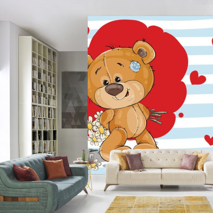 Fototapeta The Big Heart Bears: Bradley Ma Kwiaty