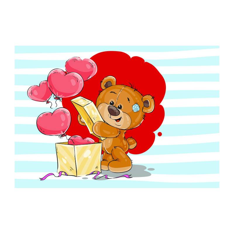 Fototapeta The Big Heart Bears: Box Of Hearts