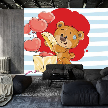Fototapeta The Big Heart Bears: Box Of Hearts