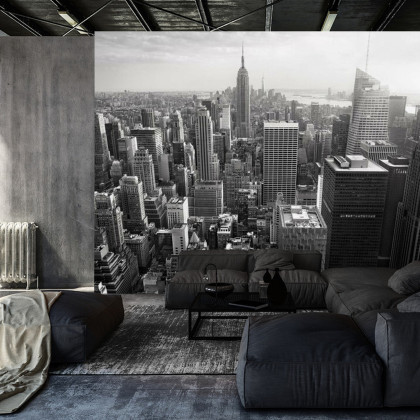 Fototapeta Empire State View W Czerni I Bieli