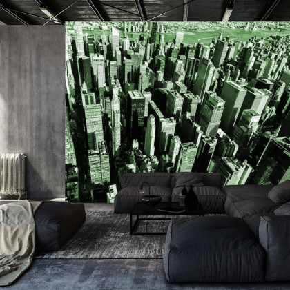 Fototapeta Las Wieżowców W Kolorze Zielonym