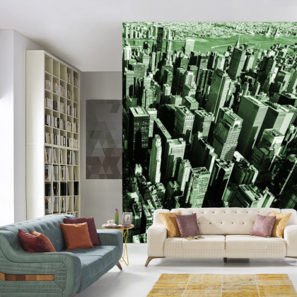 Fototapeta Las Wieżowców W Kolorze Zielonym