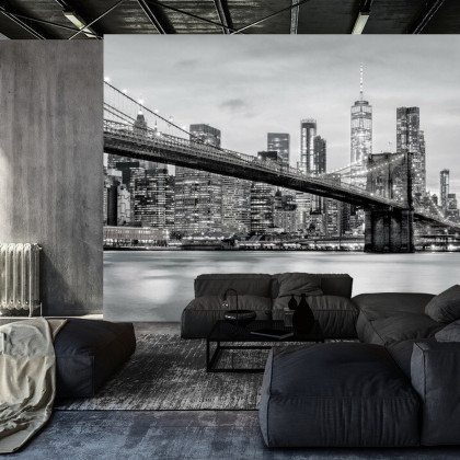 Fototapeta Brooklyn Bridge Nyc W Czerni I Bieli