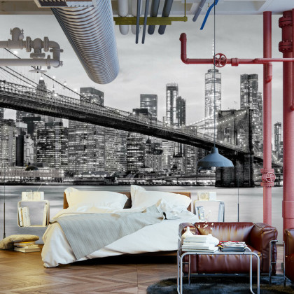 Fototapeta Brooklyn Bridge Nyc W Czerni I Bieli