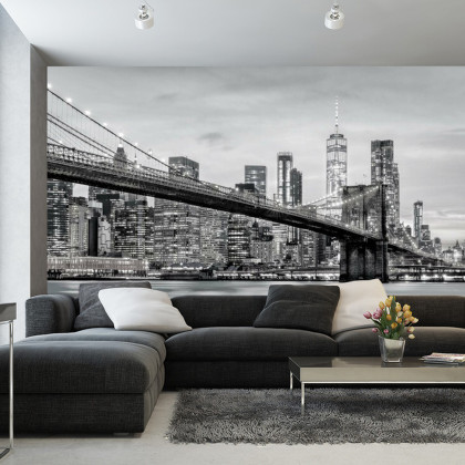 Fototapeta Brooklyn Bridge Nyc W Czerni I Bieli
