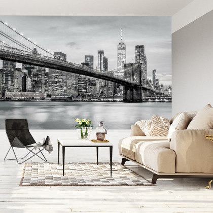 Fototapeta Brooklyn Bridge Nyc W Czerni I Bieli