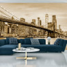 Fototapeta Brooklyn Bridge Nyc W Sepii