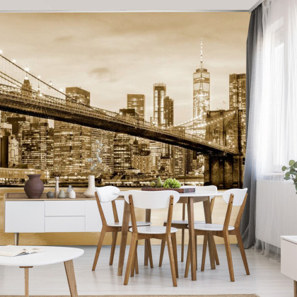 Fototapeta Brooklyn Bridge Nyc W Sepii