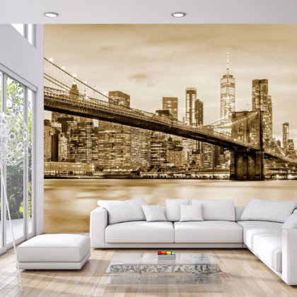 Fototapeta Brooklyn Bridge Nyc W Sepii