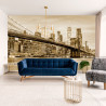 Fototapeta Brooklyn Bridge Nyc W Sepii