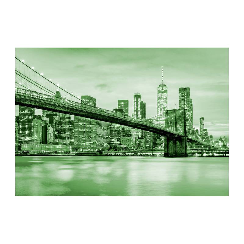 Fototapeta Brooklyn Bridge Nyc W Kolorze Zielonym