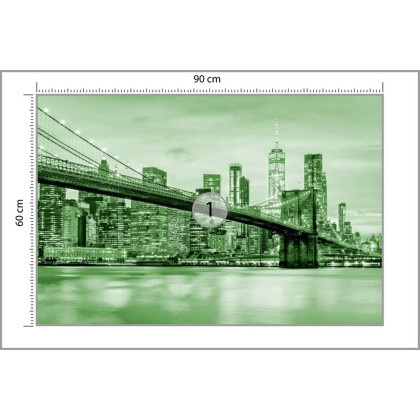 Fototapeta Brooklyn Bridge Nyc W Kolorze Zielonym