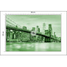 Fototapeta Brooklyn Bridge Nyc W Kolorze Zielonym